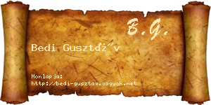 Bedi Gusztáv névjegykártya
