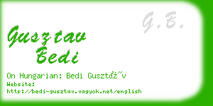 gusztav bedi business card